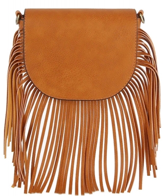 Women Tassel Crossbody Purse Handbag CH015 BROWN